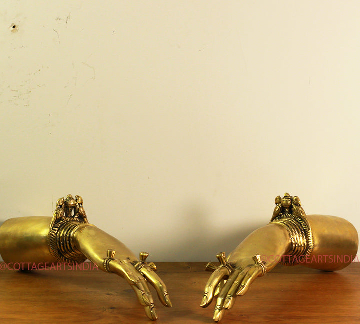 Brass Pair Of Lady Hands