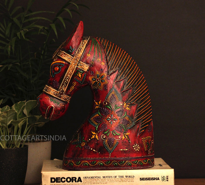 Wooden Horse Head 12.5 "