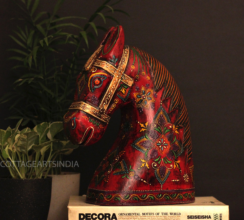 Wooden Horse Head 12.5 "