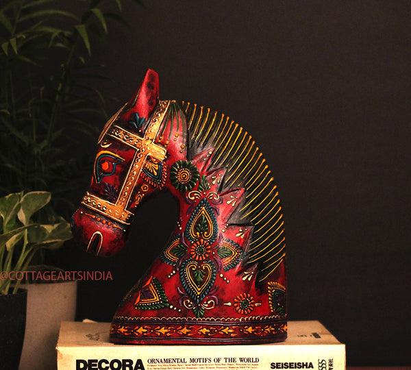 Wooden Horse Head 10.5 inches