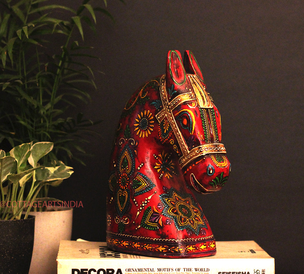 Wooden Horse Head 10.5 inches