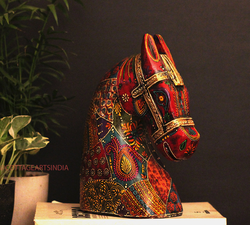 Wooden Horse Head 10.5 inches