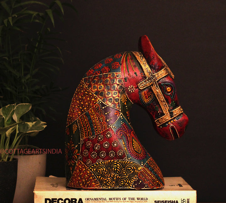 Wooden Horse Head 10.5 inches