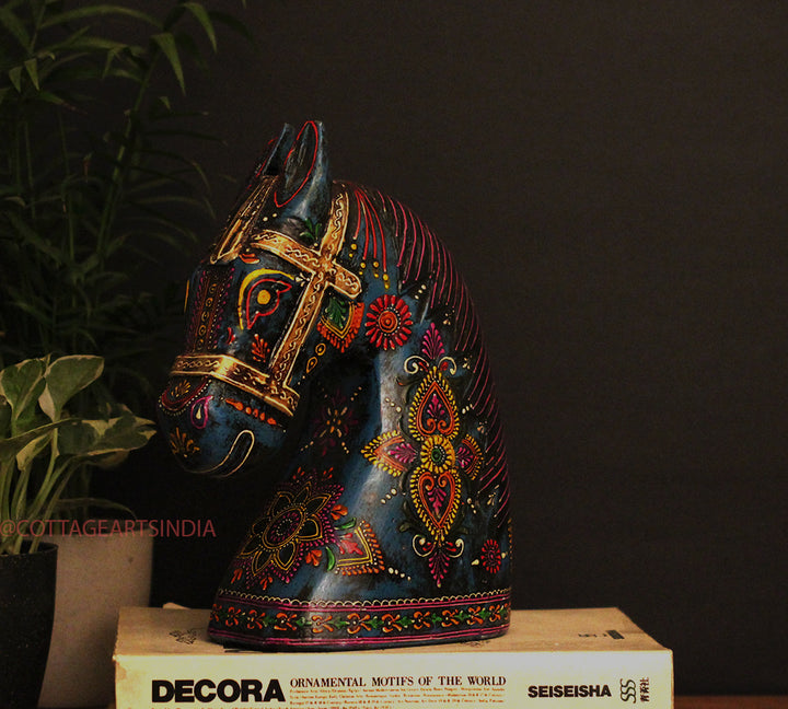 Wooden Horse Head 10.5 inches