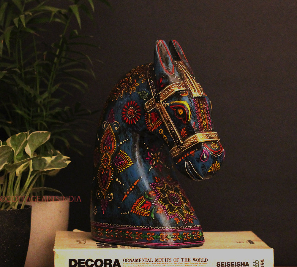 Wooden Horse Head 10.5 inches