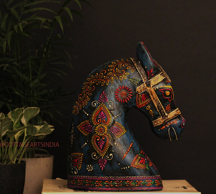 Wooden Horse Head 10.5 inches