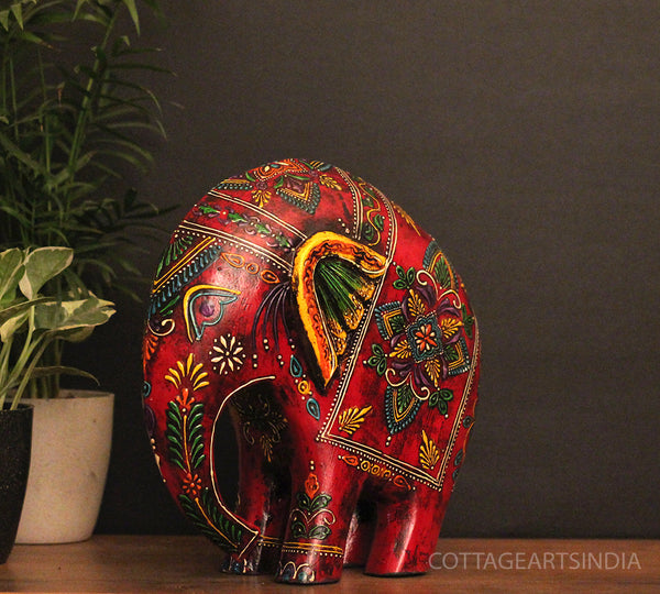 Wooden Elephant Oblique Design 10.5"