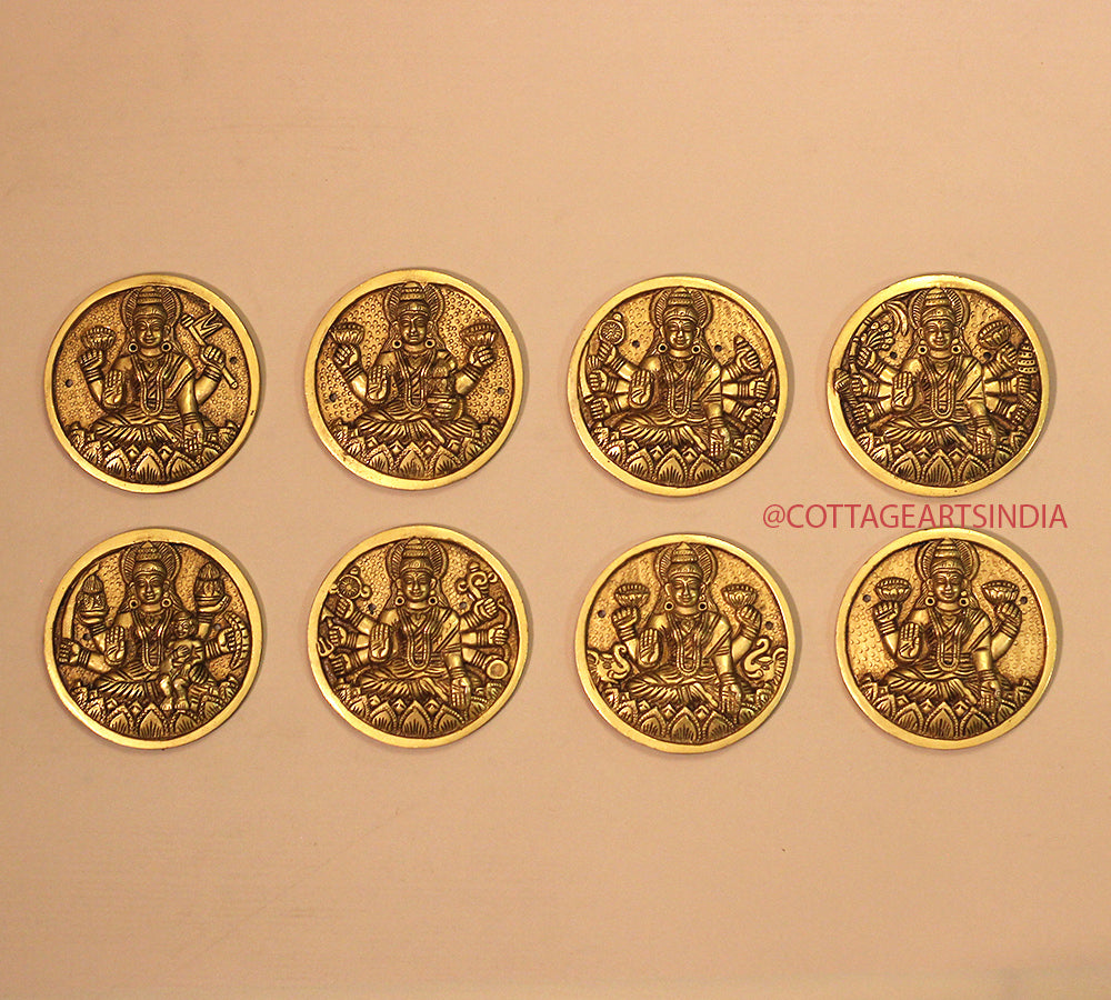 Brass Ashta Lakshmi Wall Hanging (Set of 8 Lakshmi)