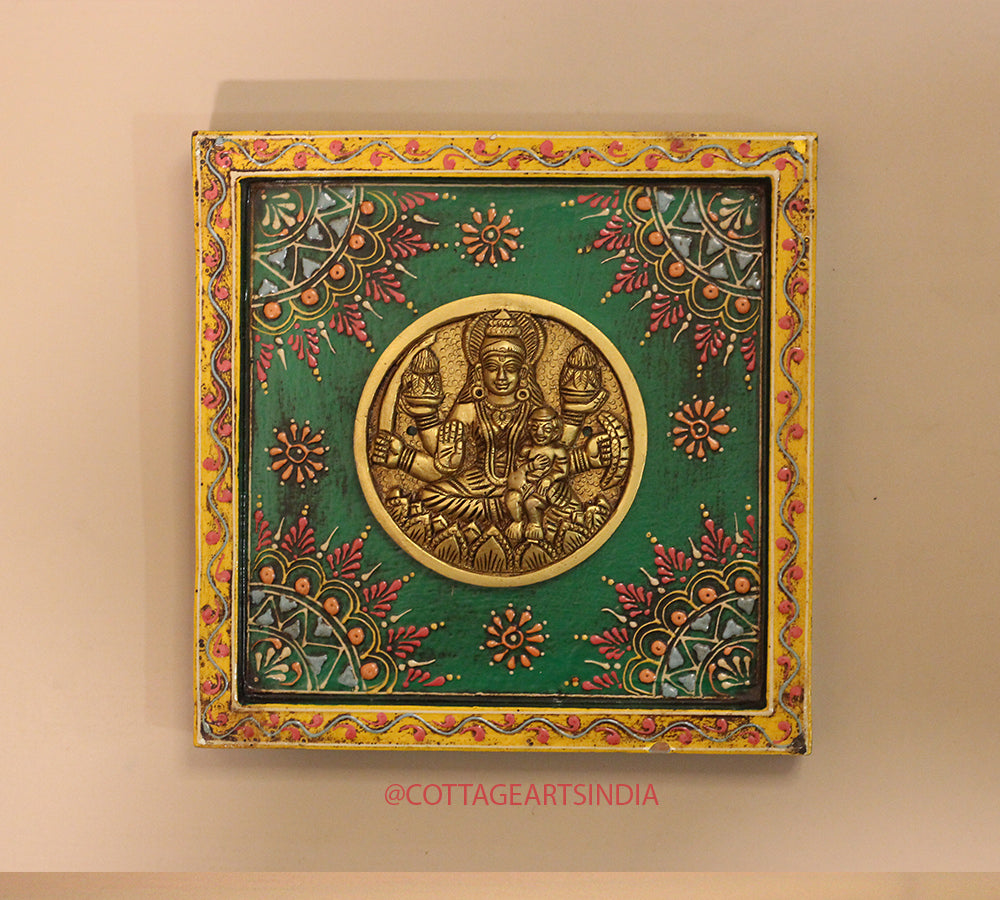 Brass Ashta Lakshmi Wooden Frame(Set of 8 Lakshmi)