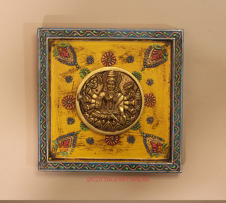 Brass Ashta Lakshmi Wooden Frame(Set of 8 Lakshmi)