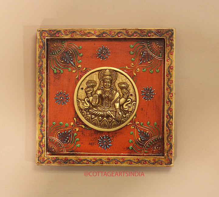 Brass Ashta Lakshmi Wooden Frame(Set of 8 Lakshmi)