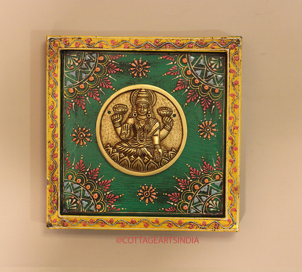 Brass Ashta Lakshmi Wooden Frame(Set of 8 Lakshmi)