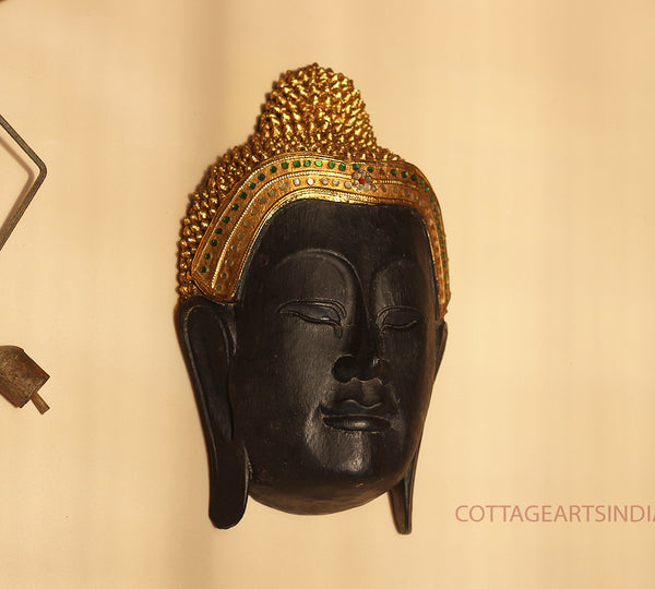 Wooden Buddha Face Mask