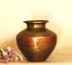 Brass n Copper Vintage Pot