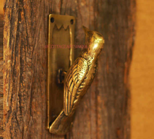 Brass Wood Pecker Door Knock