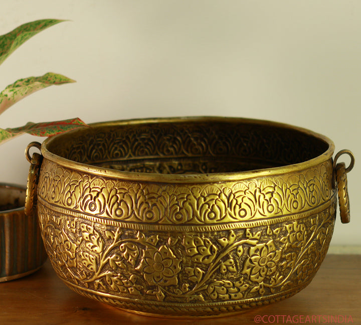 Brass Antique Finish Planter