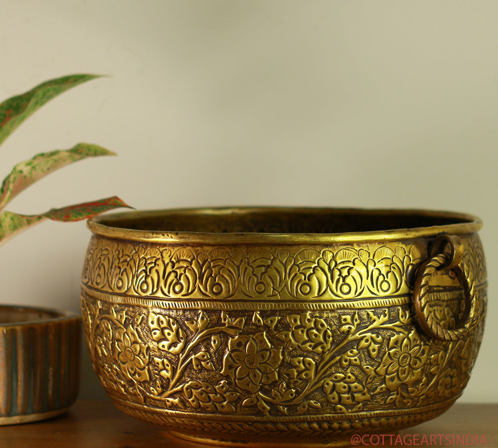 Brass Antique Finish Planter