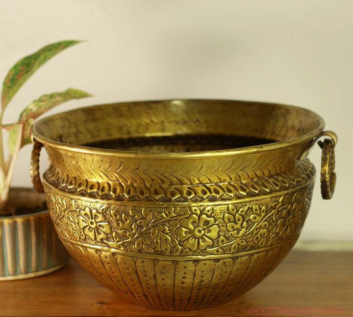 Brass Antique Finish Planter