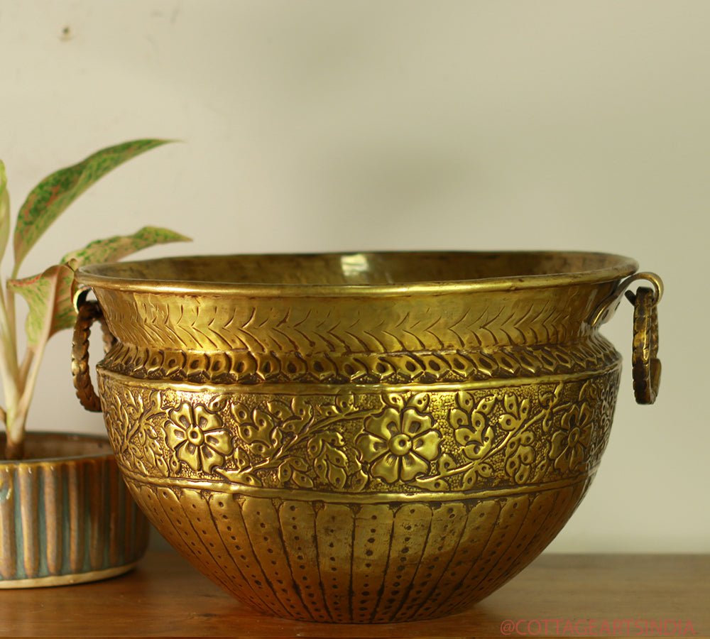 Brass Antique Finish Planter