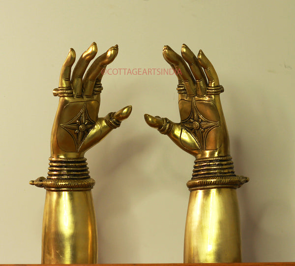 Brass Pair Of Lady Hands