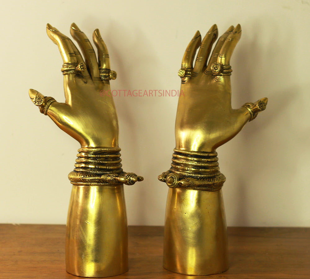 Brass Pair Of Lady Hands