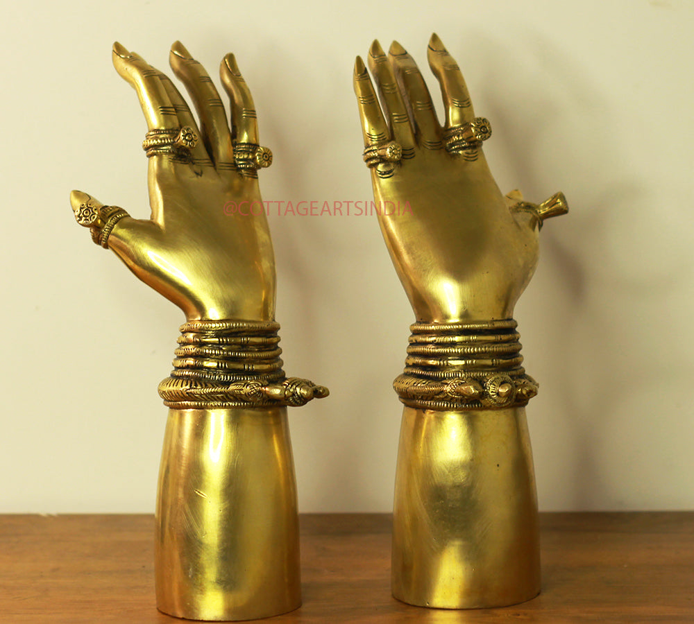 Brass Pair Of Lady Hands