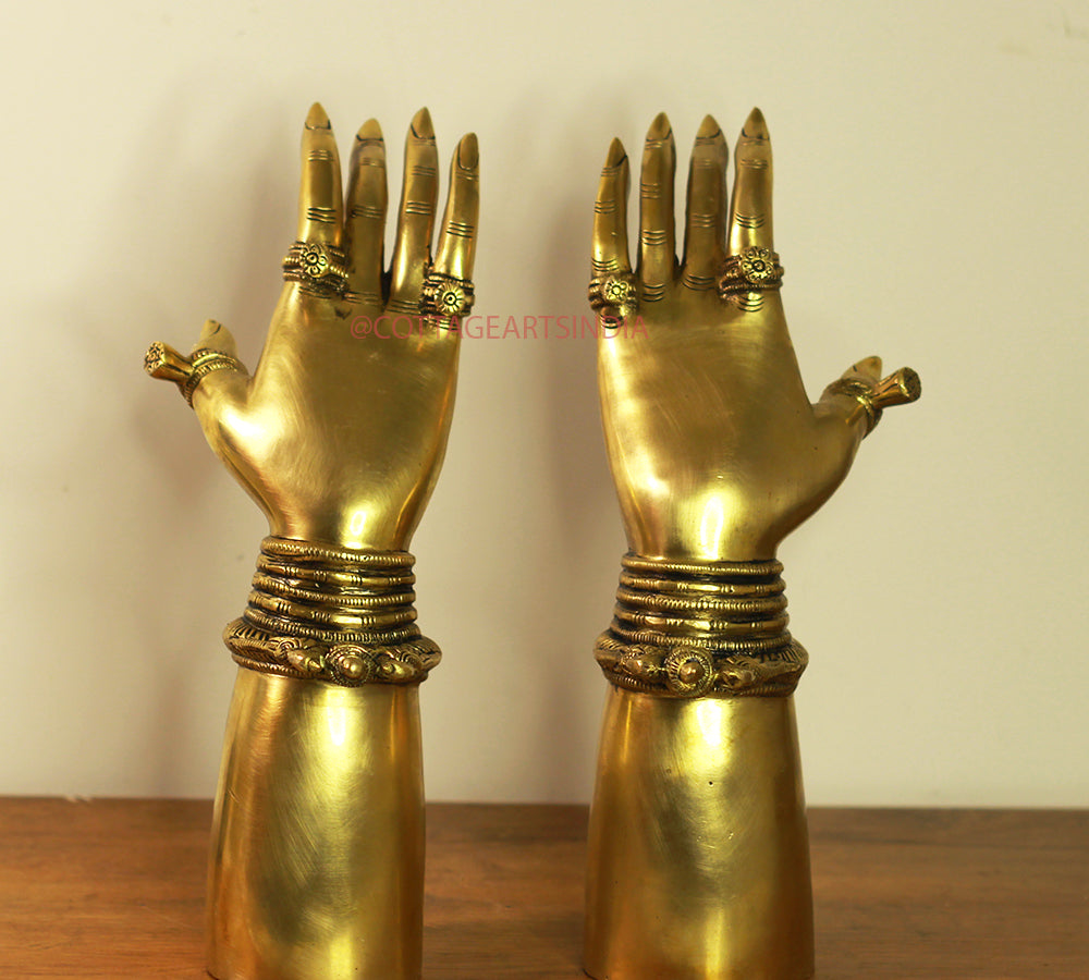 Brass Pair Of Lady Hands