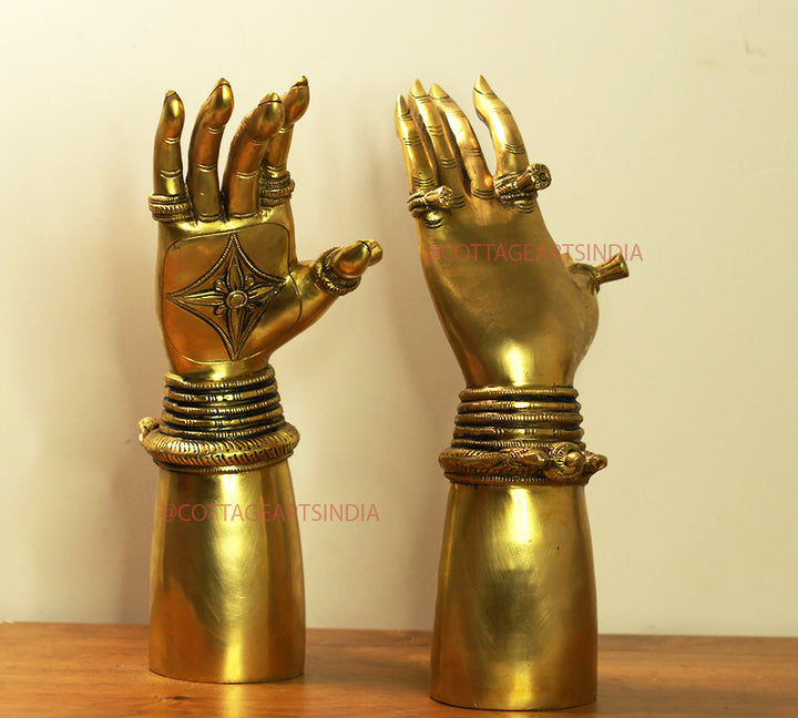 Brass Pair Of Lady Hands