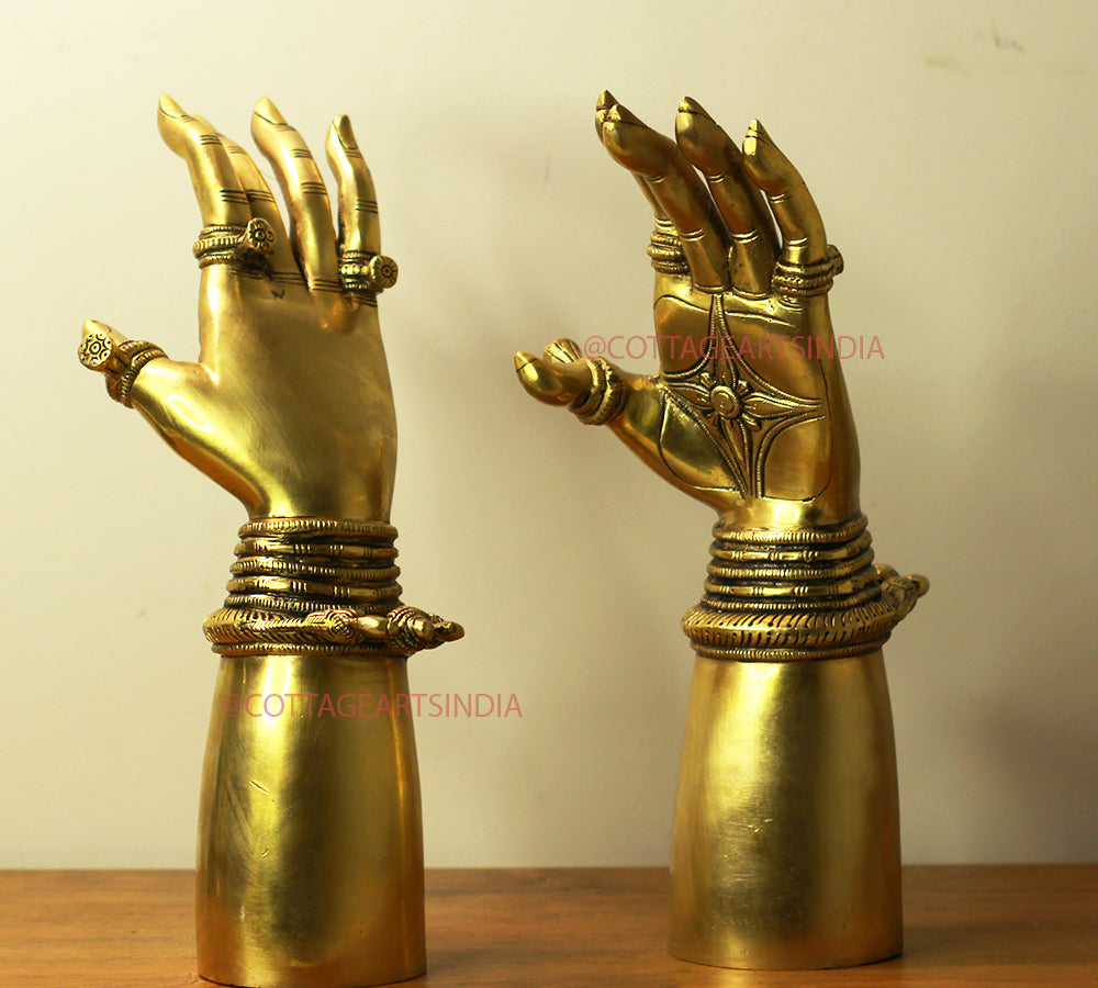 Brass Pair Of Lady Hands