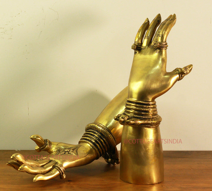 Brass Pair Of Lady Hands