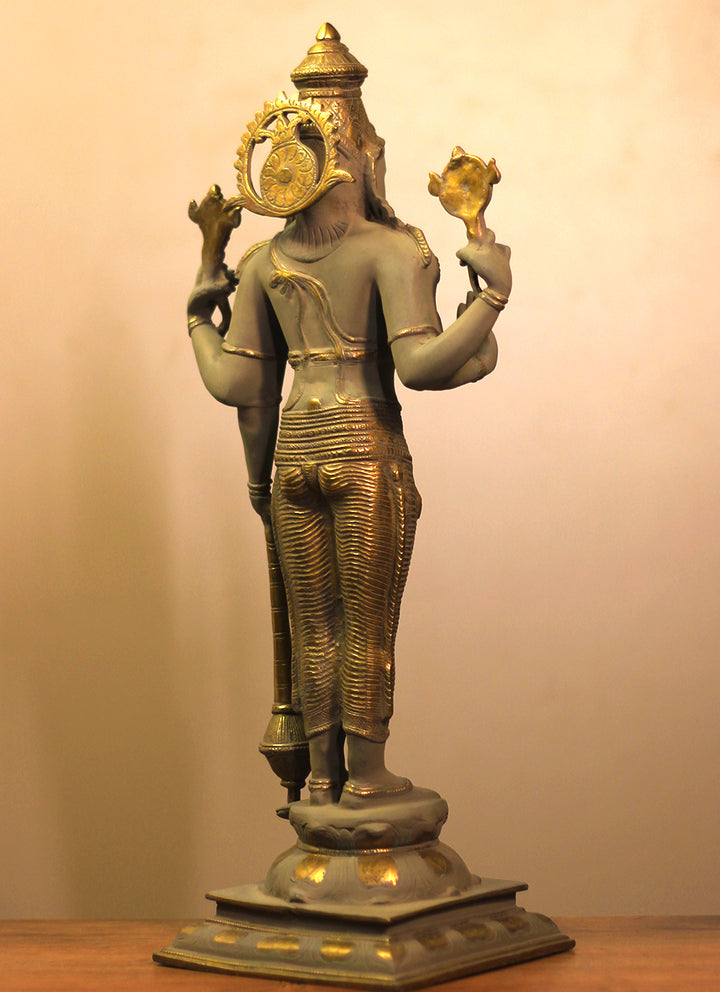 Brass Vishnu Bronze Finish 21"