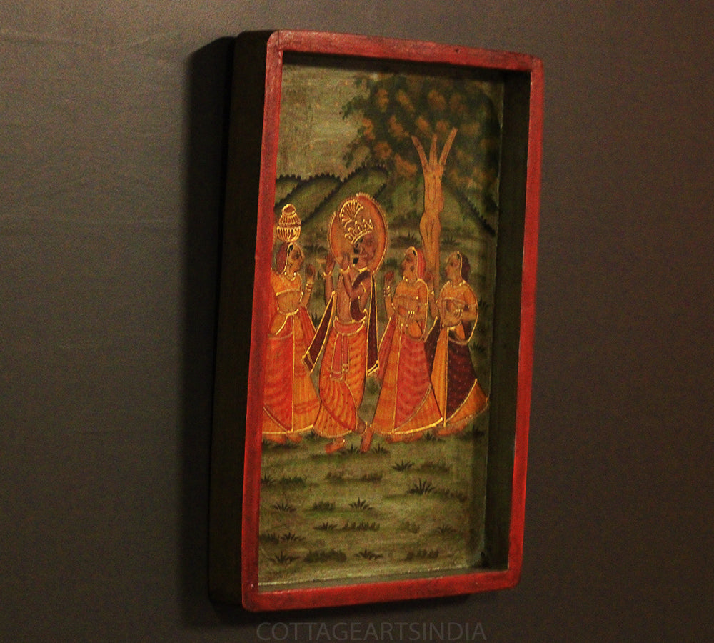 Miniature Painting on Wood - Shri Krishna