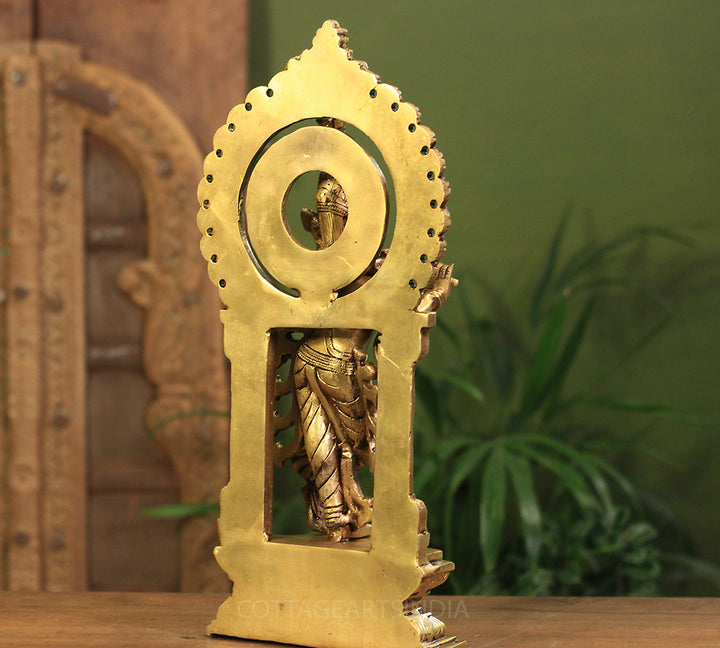 Brass Krishna In Prabhawali Superfine 16"