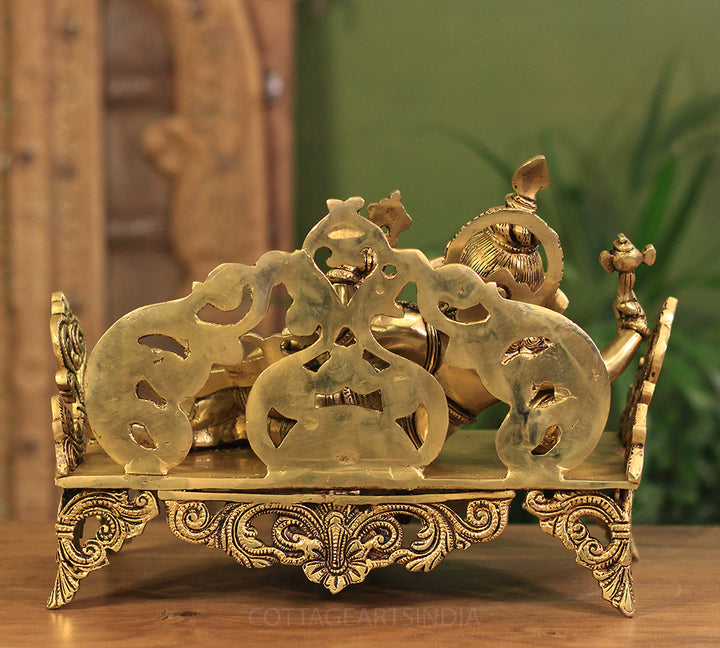 Brass Relaxing Ganesh ji