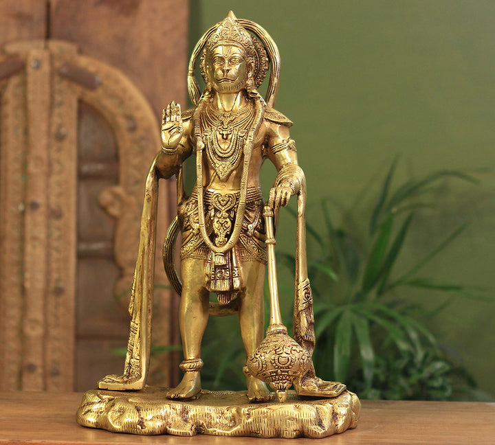 Brass Standing Hauman 17"