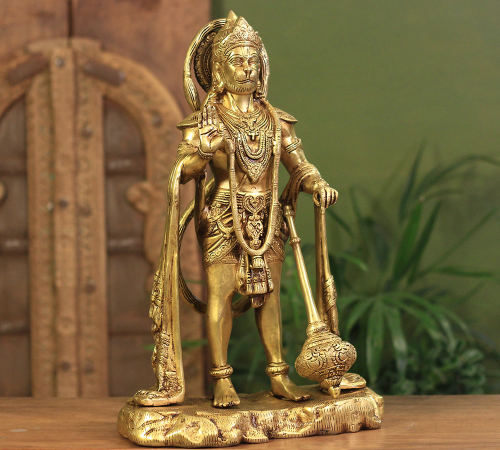 Brass Standing Hauman 17"