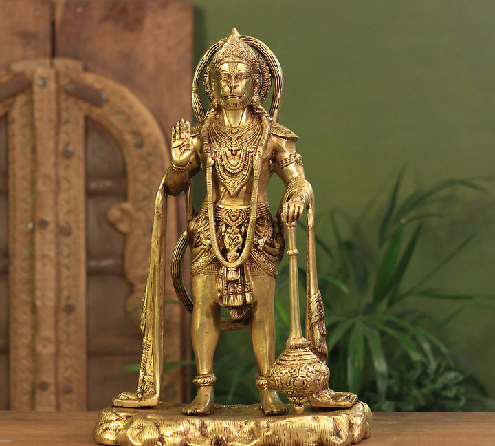 Brass Standing Hauman 17"