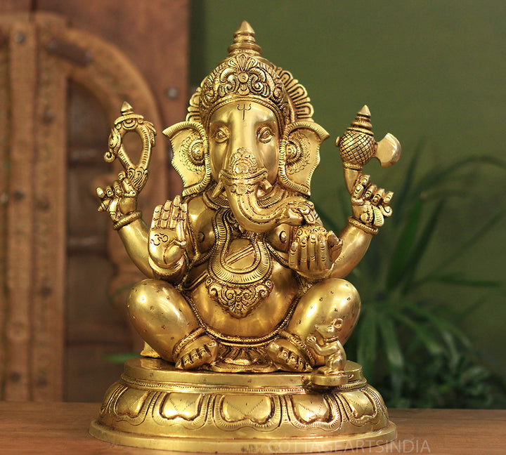 Brass Ganesh 14" Superfine