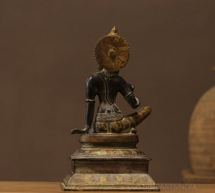 Brass Parvati Sitting 13"