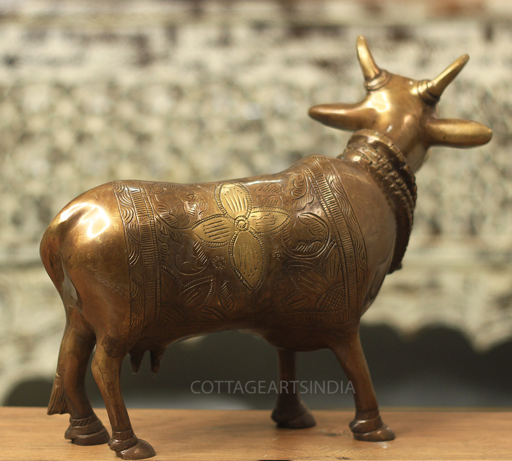 Brass Standing Cow