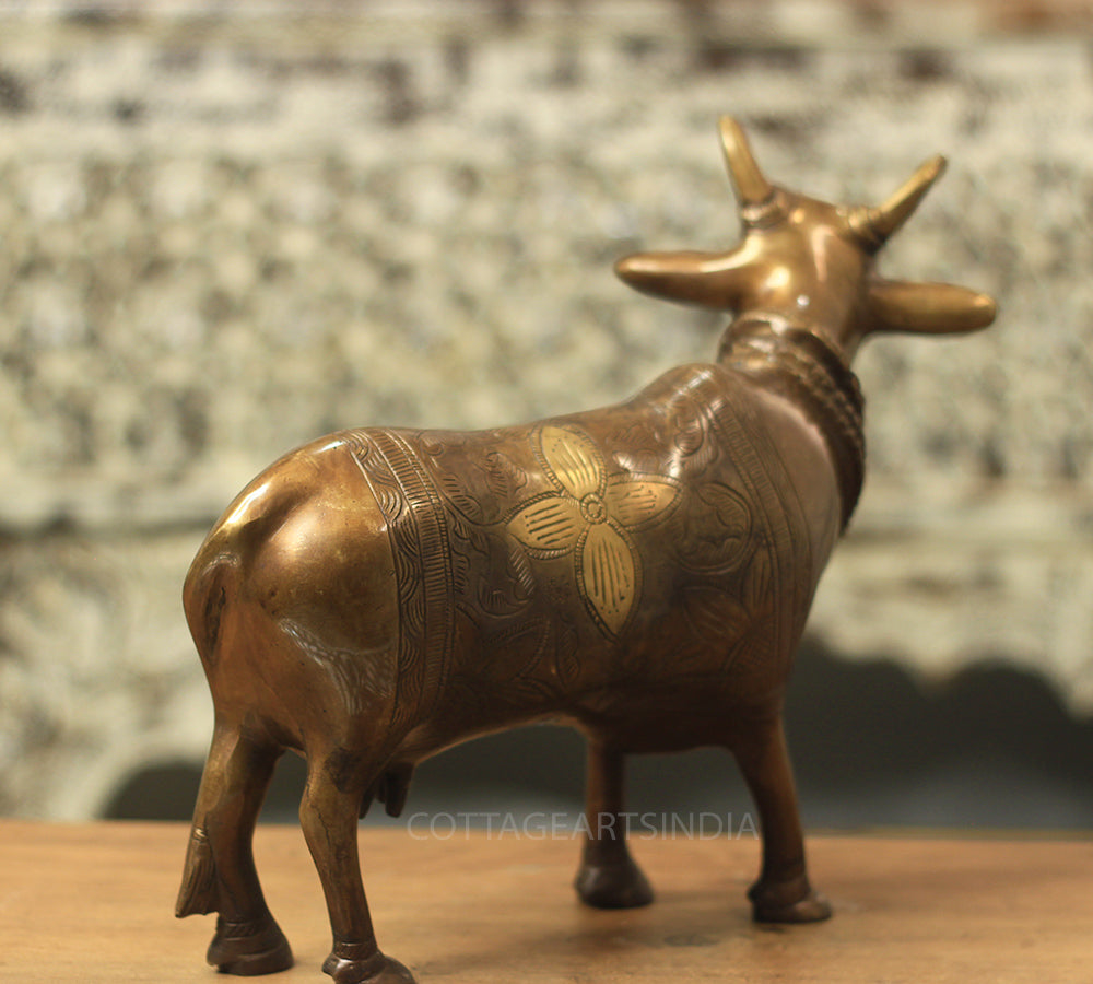 Brass Standing Cow