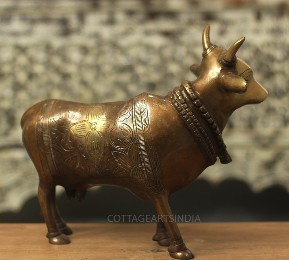 Brass Standing Cow