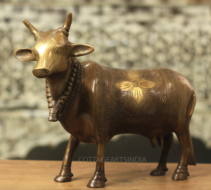 Brass Standing Cow