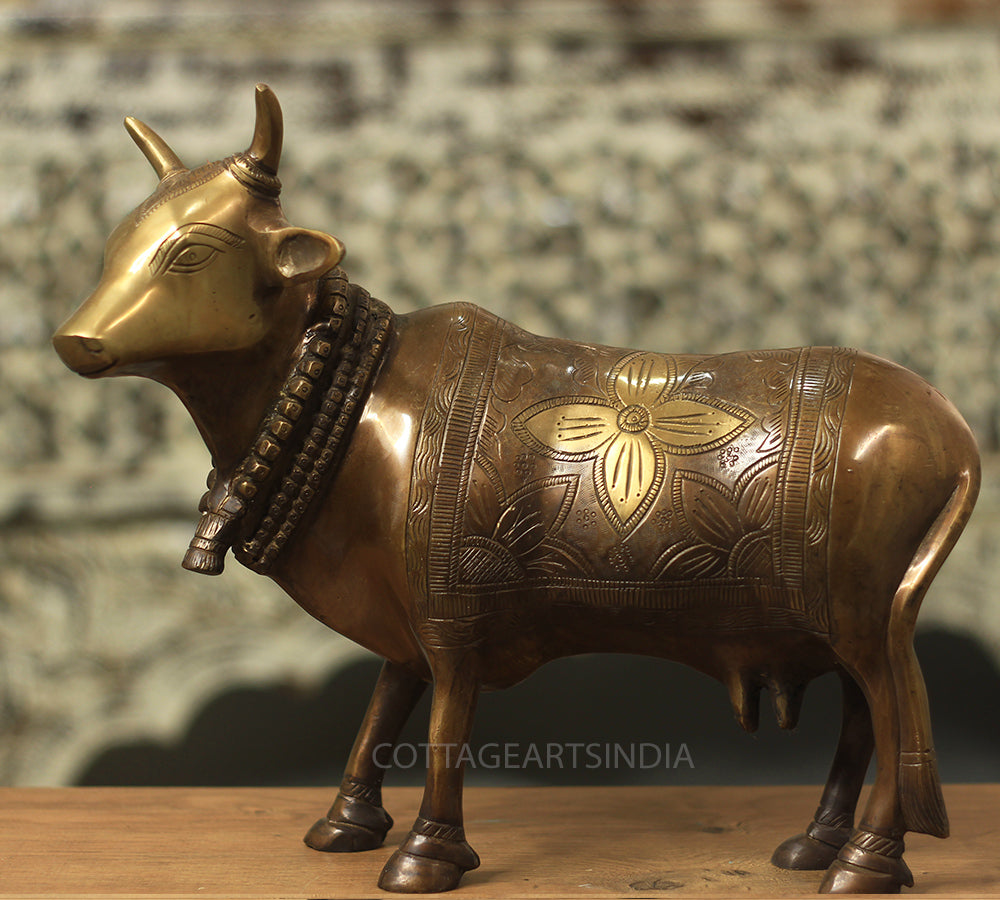 Brass Standing Cow