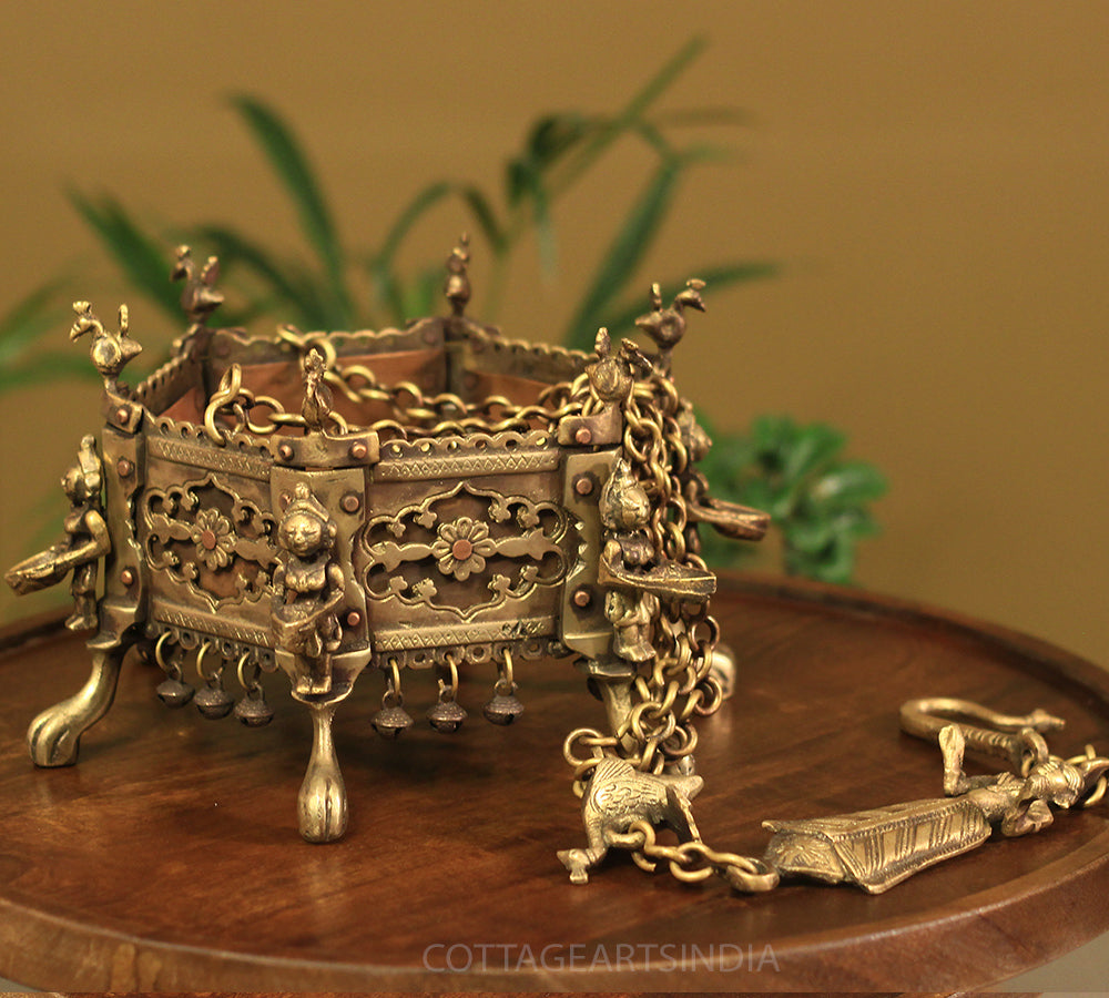 Brass and Copper Tribal Art Planter