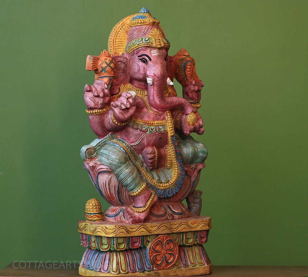 Wooden Ganesh 24"