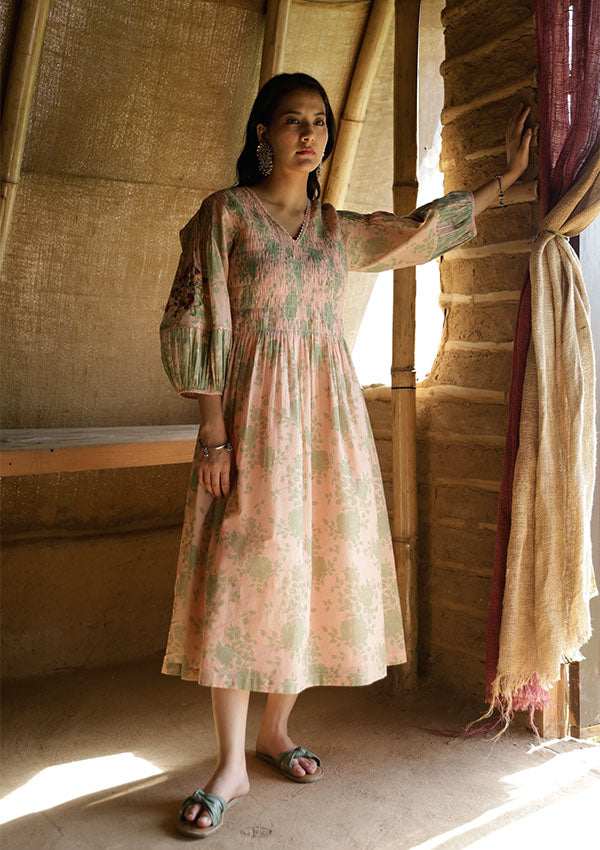 Terracotta Smock Dress