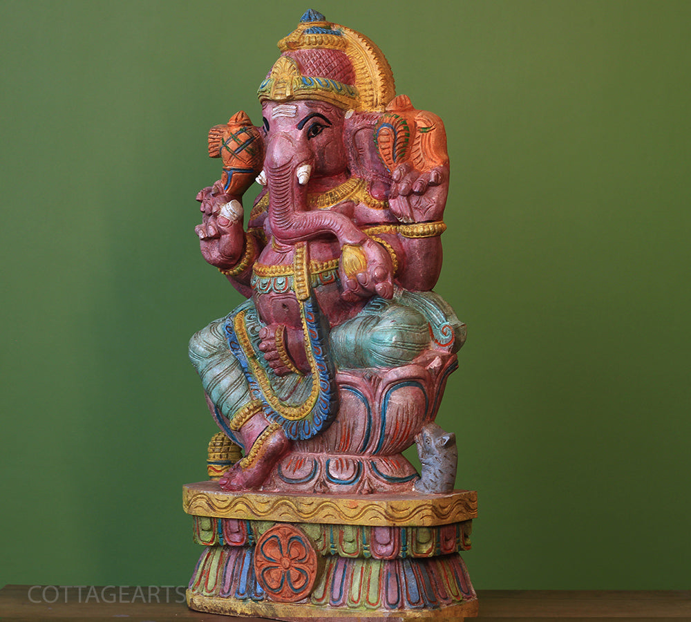 Wooden Ganesh 24"