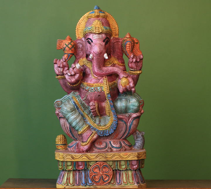 Wooden Ganesh 24"