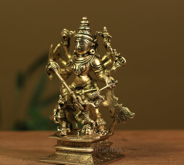 Brass Durga Mahishasura Mardini